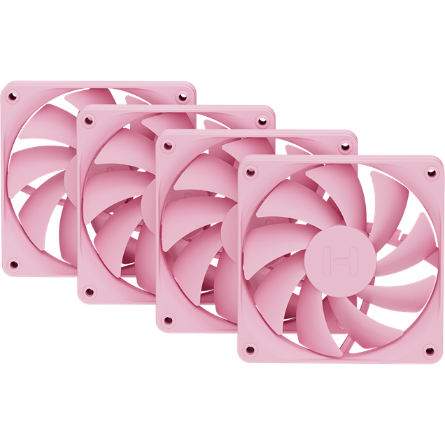 HYTE FA12 120 mm PWM PC Case Fans 4 Pack Strawberry Milk